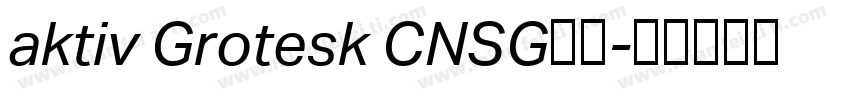 aktiv Grotesk CNSG字体字体转换